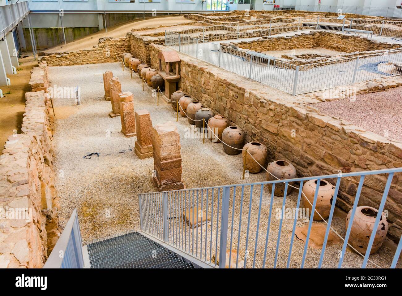 'Cella Vinaria' ou domaine viticole. Villa de las Musas - Villa romaine d'Arellano. Arellano, Navarre, Espagne, Europe Banque D'Images