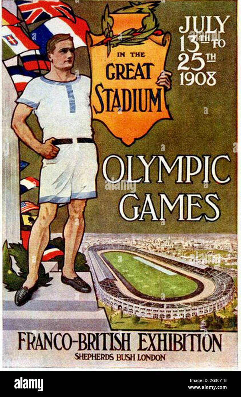 Affiche olympique vintage Banque D'Images