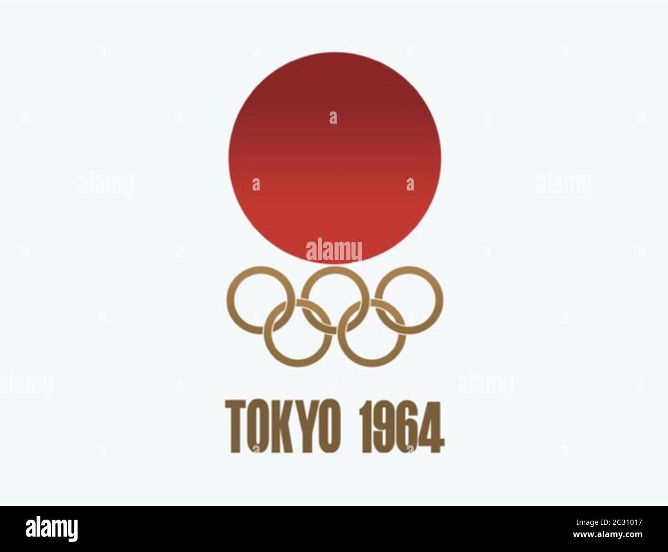 Affiche olympique vintage des Jeux Olympiques de Tokyo de 1964 Banque D'Images