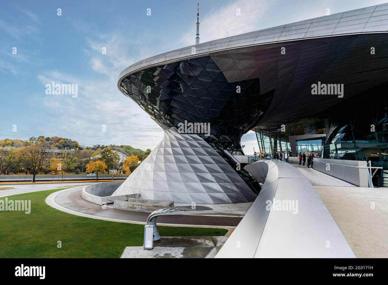 BMW Welt - Munich, Allemagne Banque D'Images