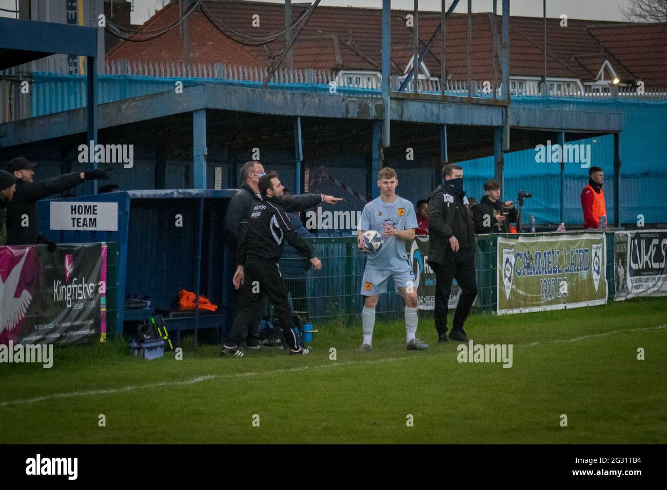 Birkenhead, Angleterre 19 décembre 2020. North West Counties League First Division South Match entre Cammell Laird 1907 et New Mills. Banque D'Images