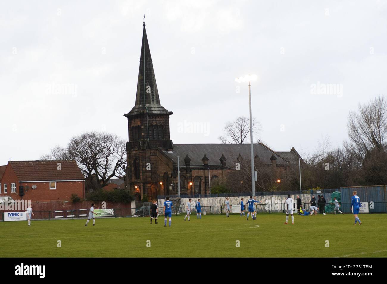 Birkenhead, Angleterre 19 décembre 2020. North West Counties League First Division South Match entre Cammell Laird 1907 et New Mills. Banque D'Images