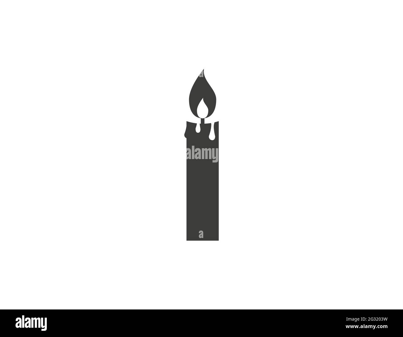 Illustration vectorielle. conception plate. Bougie décoration feu icône Illustration de Vecteur