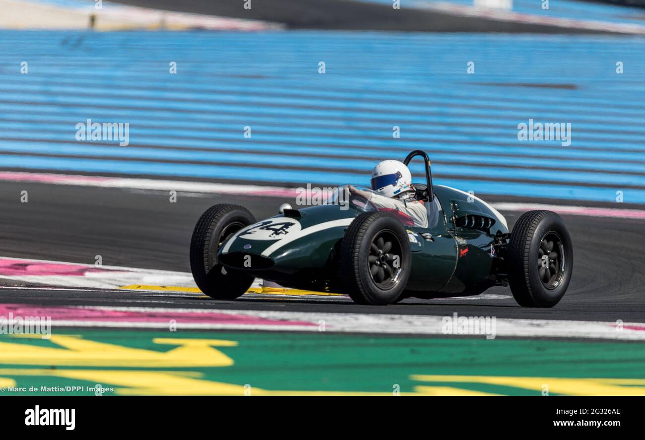 14 BAUDOIN Michel (FRA), ooper T45- 1500cc action pendant le Grand Prix de France Historique 2021, du 11 au 13 juin 2021 sur le circuit Paul Ricard, au Castellet, France - photo / DPPI Banque D'Images