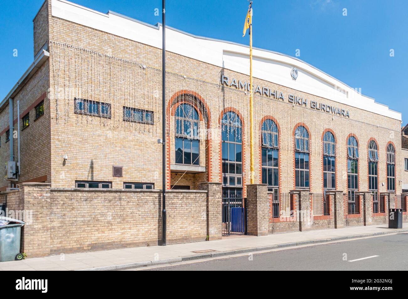 Ramgarhia Sikh Gurdwara est de Londres, Neville Road, Newham, Londres Banque D'Images