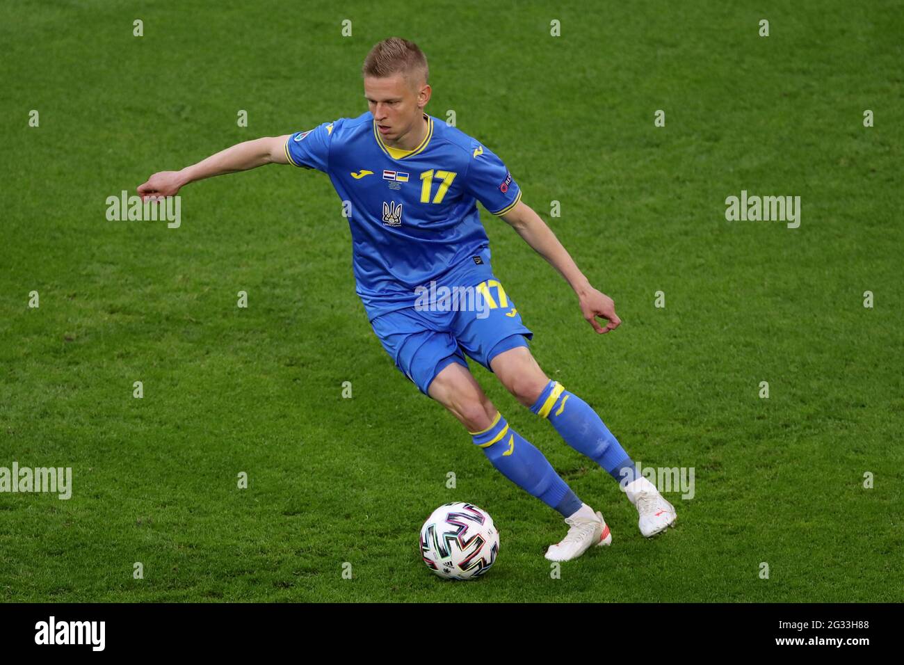 AMSTERDAM, PAYS-BAS - JUIN 13: Oleksandr Zinchenko d'Ukraine pendant le 2020 match de championnat européen de l'UEFA du groupe C entre les pays-Bas et l'Ukraine à la Johan Cruijff Arena le 13 juin 2021 à Amsterdam, pays-Bas (photo de Marcel ter Bals/Orange Pictures) Credit: Orange pics BV/Alay Live News Banque D'Images