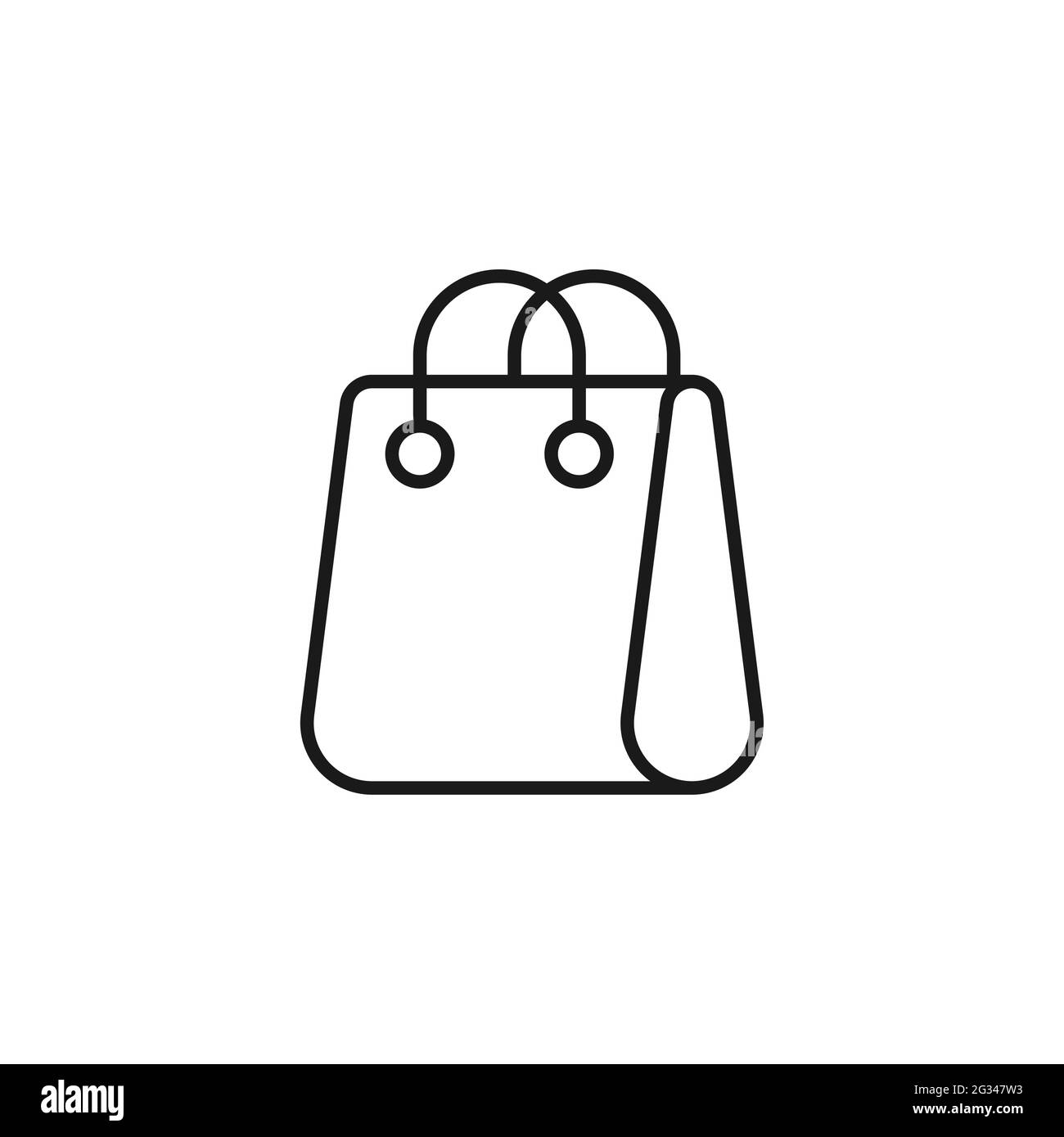Illustration vectorielle de l'icône du sac à provisions. Design d'icône de vecteur de sac de shopping pour le commerce électronique, la boutique en ligne et le marché. Vecteur d'icône de sac d'achats pour les sites Web Illustration de Vecteur
