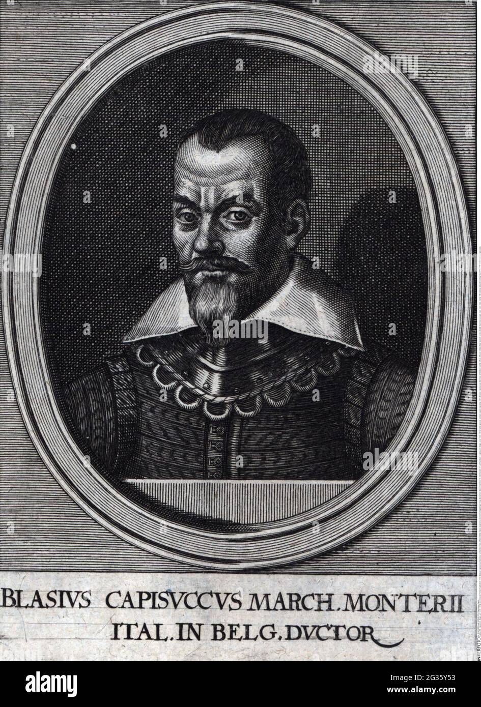 Capizucchi, Biagio, vers 1546 - 1619, italien général, portrait, gravure en cuivre, 1678, LES DROITS D'AUTEUR DE L'ARTISTE NE DOIVENT PAS ÊTRE EFFACÉS Banque D'Images