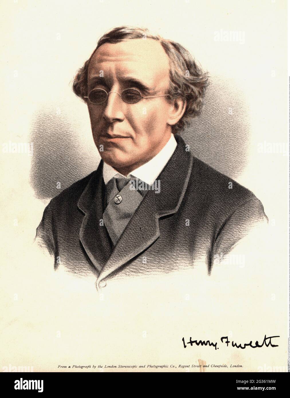Fawcett, Henry, 26.8.1833 - 6.11.1884, économiste et politicien anglais, DROITS-SUPPLÉMENTAIRES-AUTORISATION-INFO-NON-DISPONIBLE Banque D'Images