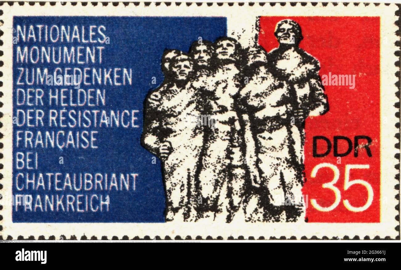 Courrier, timbres-poste, Allemagne, courrier allemand (DDR), numéro spécial 35 pfennig, USAGE ÉDITORIAL UNIQUEMENT Banque D'Images