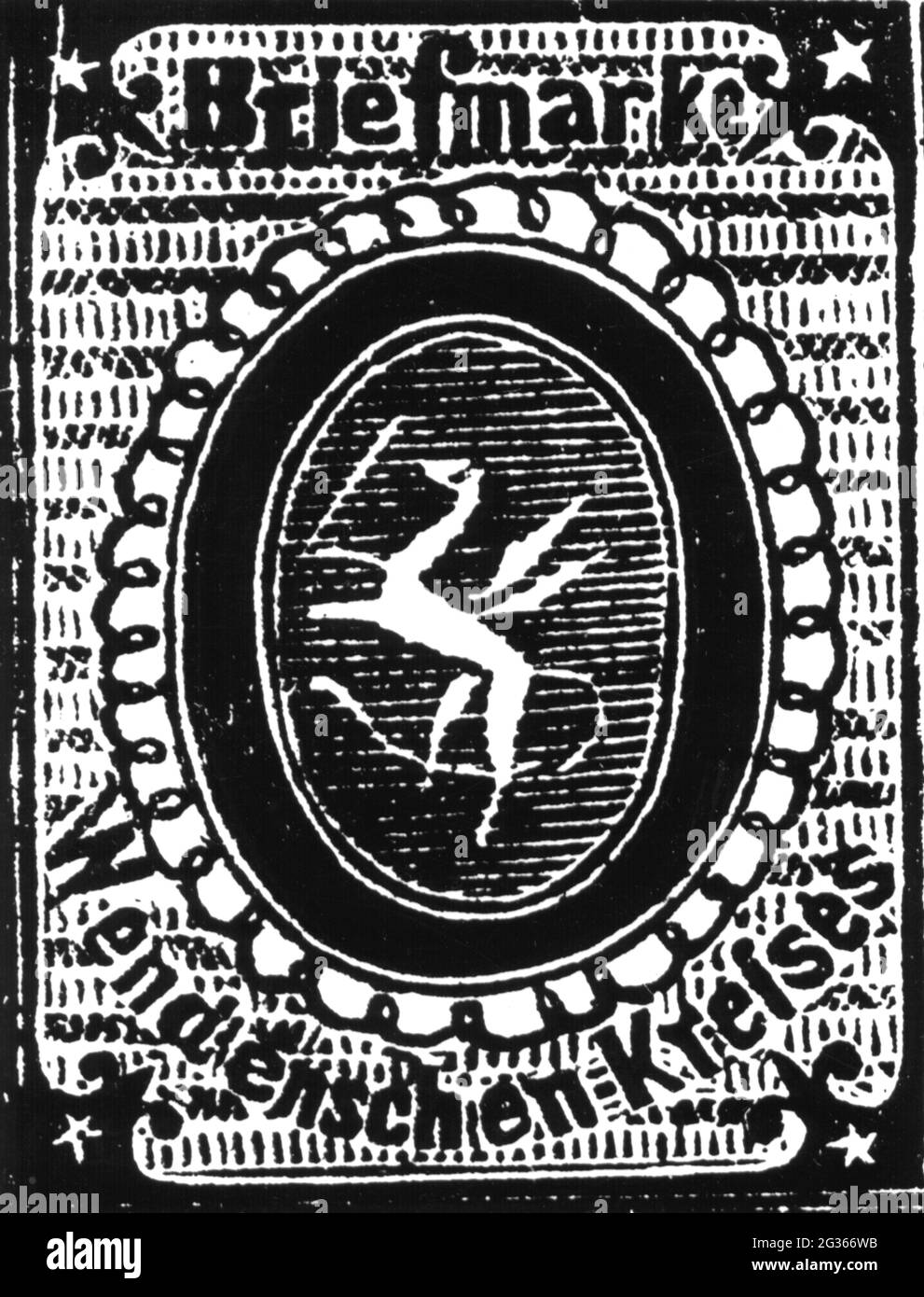 Courrier, timbres-poste, Lettonie, 2 timbres-poste kopeks, Wenden Circle, 1864, LE DROIT D'AUTEUR DE L'ARTISTE NE DOIT PAS ÊTRE EFFACÉ Banque D'Images