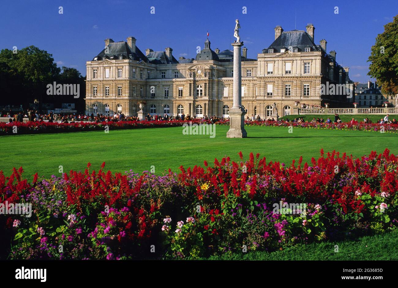 FRANCE PARIS (75) 6ÈME ARRONDISSEMENT, JARDINS DU LUXEMBOURG ET PALAIS DU SÉNAT Banque D'Images