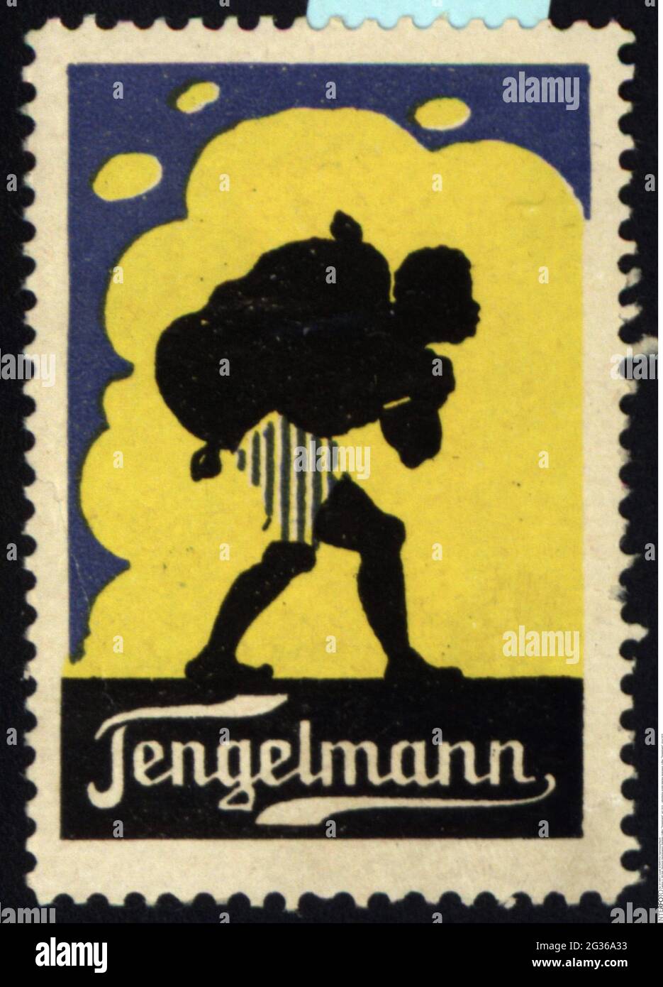 Publicité, timbres-affiches, boissons, café, « Tengelmann », VERS 1910, INFO-AUTORISATION-DROITS-SUPPLÉMENTAIRES-NON-DISPONIBLE Banque D'Images