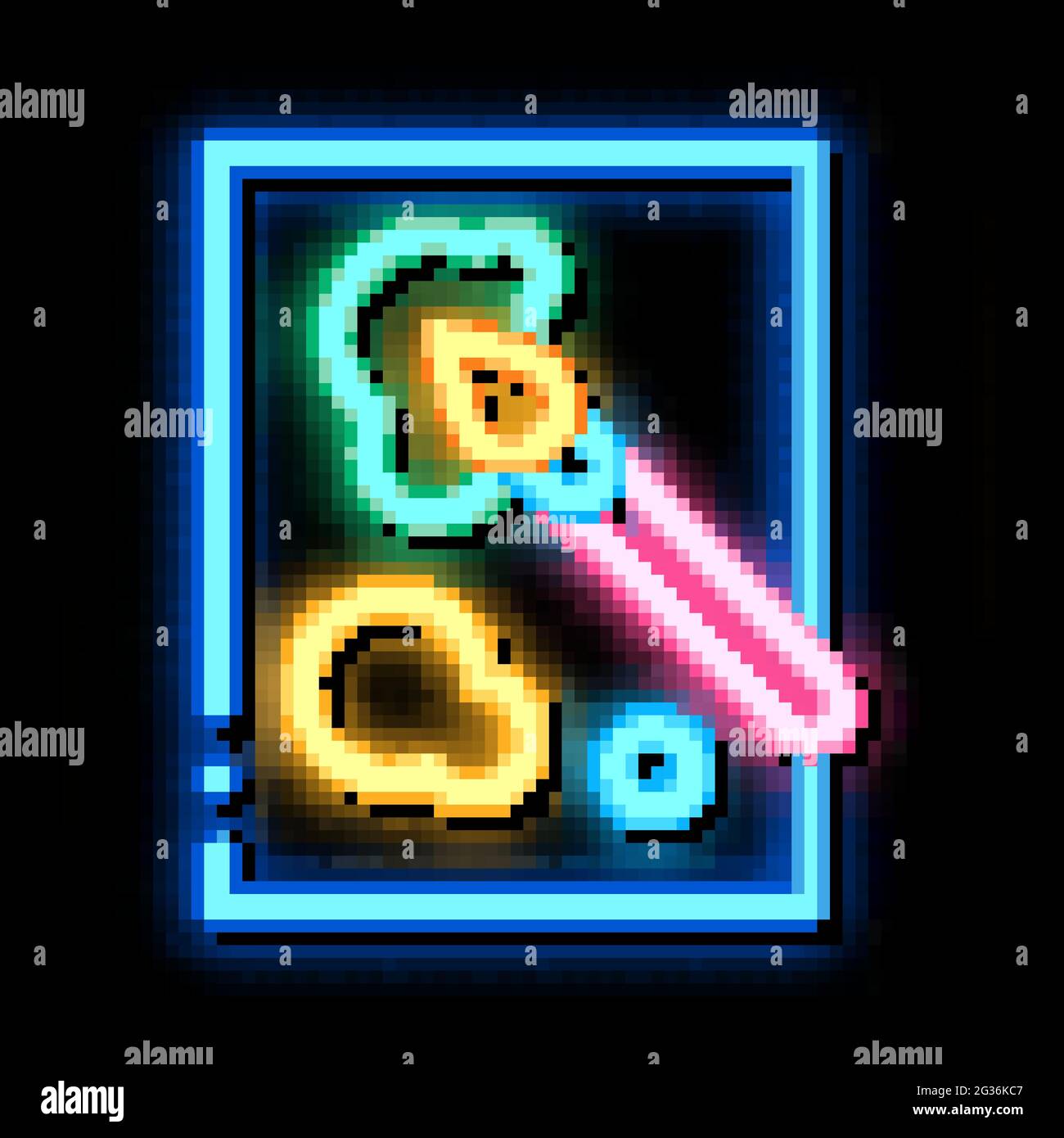 éducation préscolaire peinture néon icône d'illustration Illustration de Vecteur