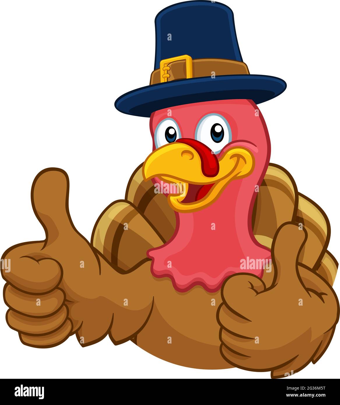 Thanksgiving Turquie Pilgrim Hat Personnage Illustration de Vecteur