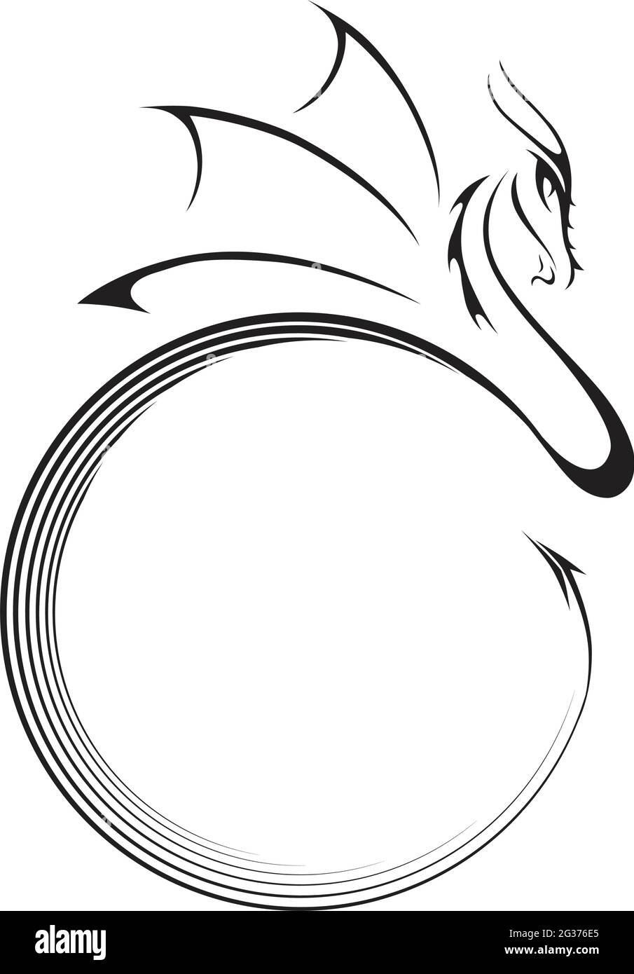 illustration de dragon stylisée Illustration de Vecteur
