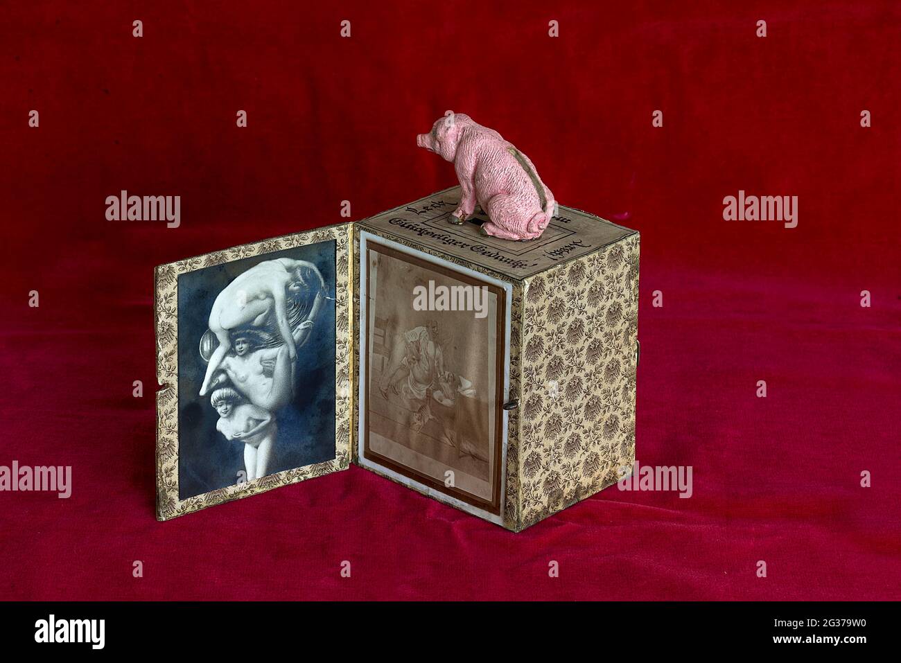 Money box vers 1900, Musée industriel Lauf an der Pegnitz, moyenne-Franconie, Bavière, Allemagne Banque D'Images