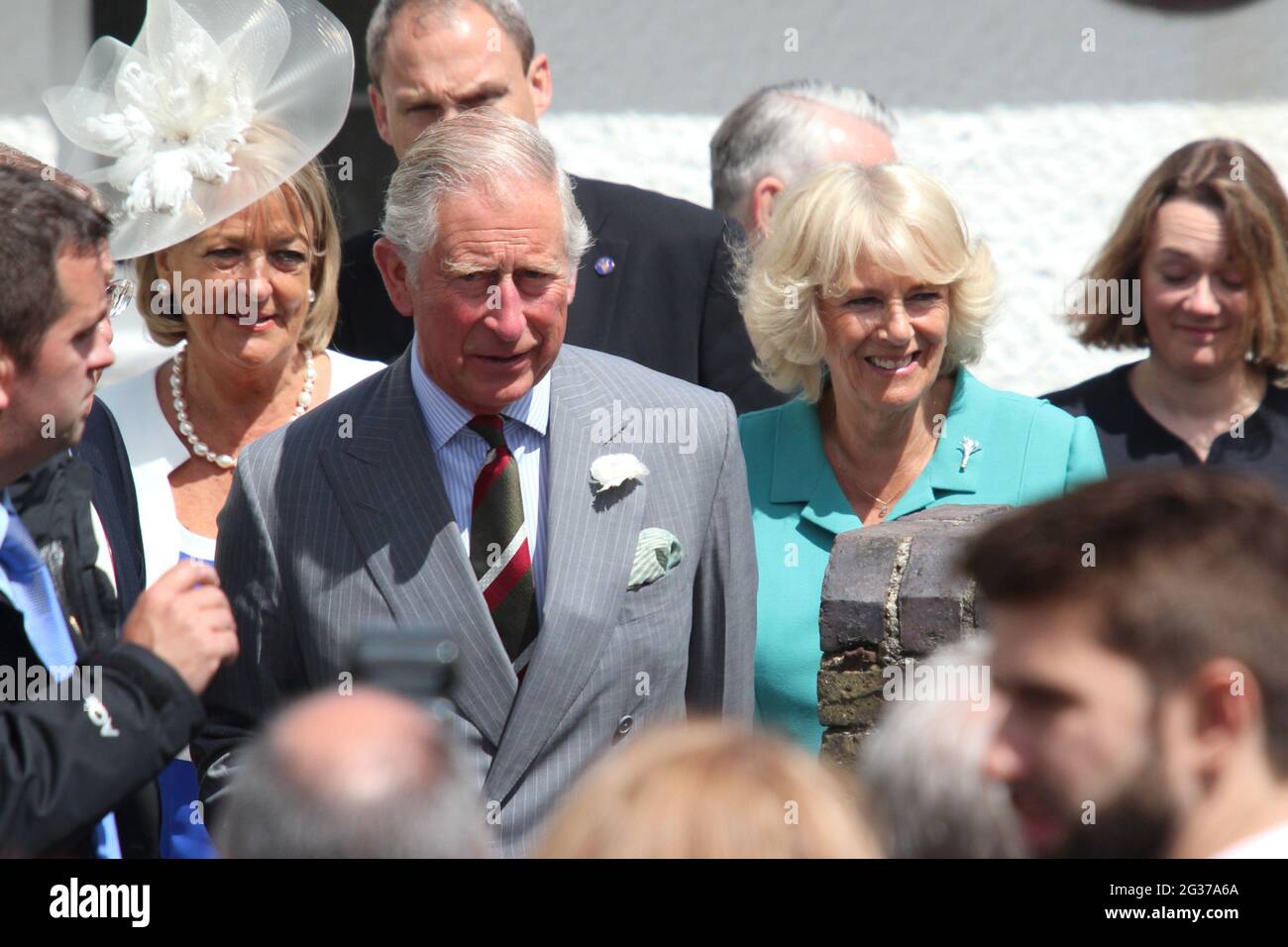 Le prince de Galles le prince Charles lors de sa visite annuelle au pays de Galles Banque D'Images