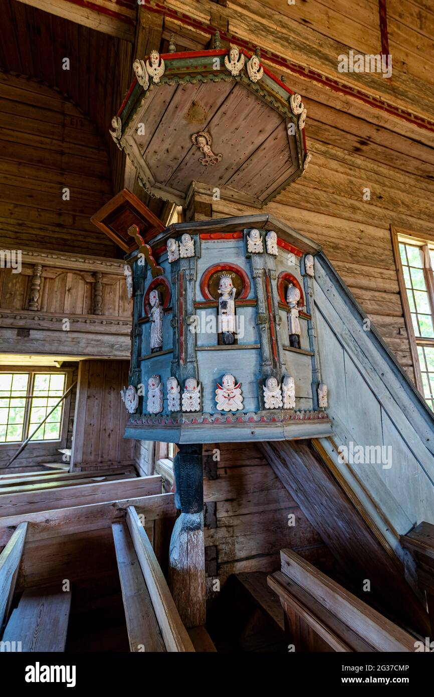 Intérieur du site du patrimoine mondial de l'UNESCO Petaejeveden, Finlande Banque D'Images