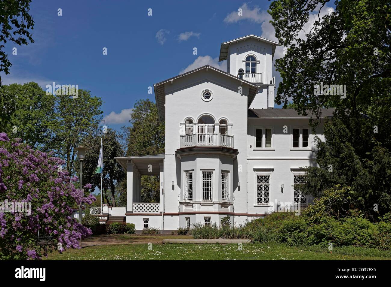 Maison Schoenhausen, villa historique dans le parc Schoenhausen, Krefeld, Rhénanie-du-Nord-Westphalie, Allemagne Banque D'Images