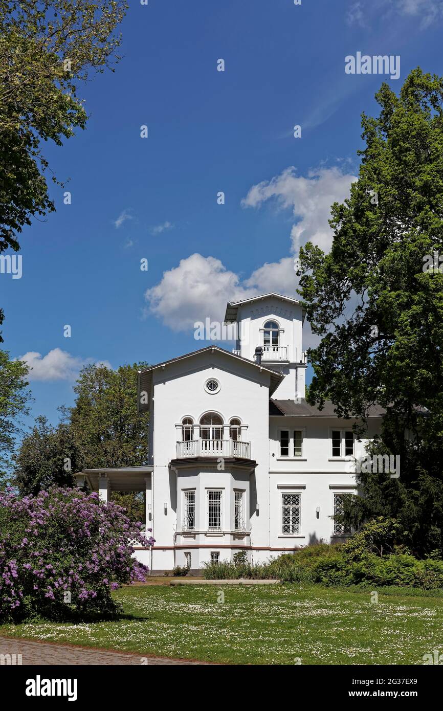 Maison Schoenhausen, villa historique dans le parc Schoenhausen, Krefeld, Rhénanie-du-Nord-Westphalie, Allemagne Banque D'Images