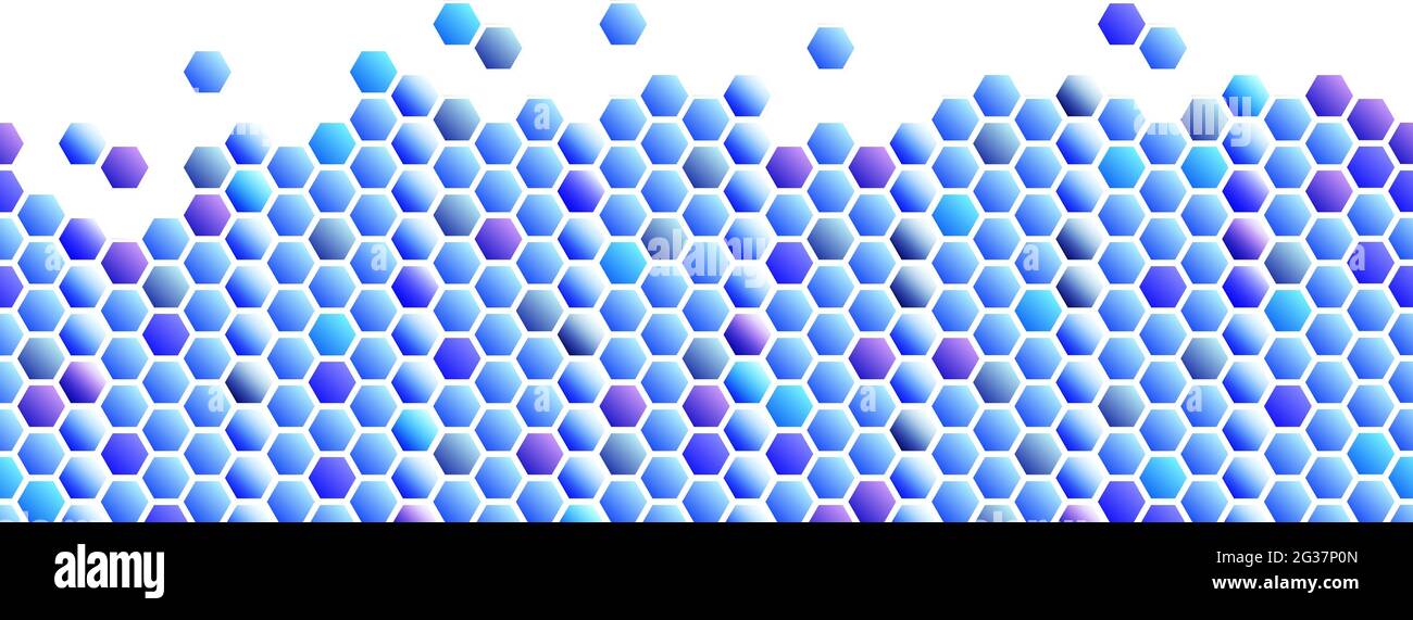 illustration vectorielle d'arrière-plan à motif nid d'abeille bleu sans couture Illustration de Vecteur