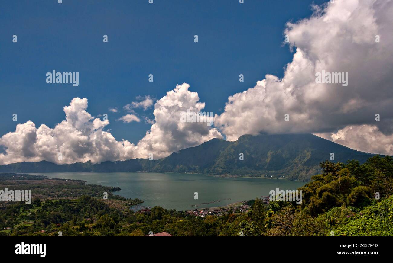 Danau Batur, Bali, Indonésie. Banque D'Images