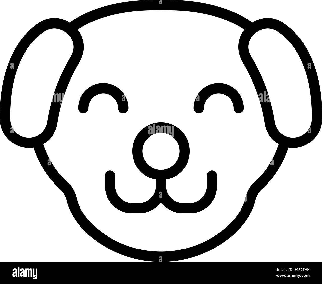 Icône chien clinique vétérinaire. Contour clinique vétérinaire chien vecteur icône pour la conception de Web isolé sur fond blanc Illustration de Vecteur