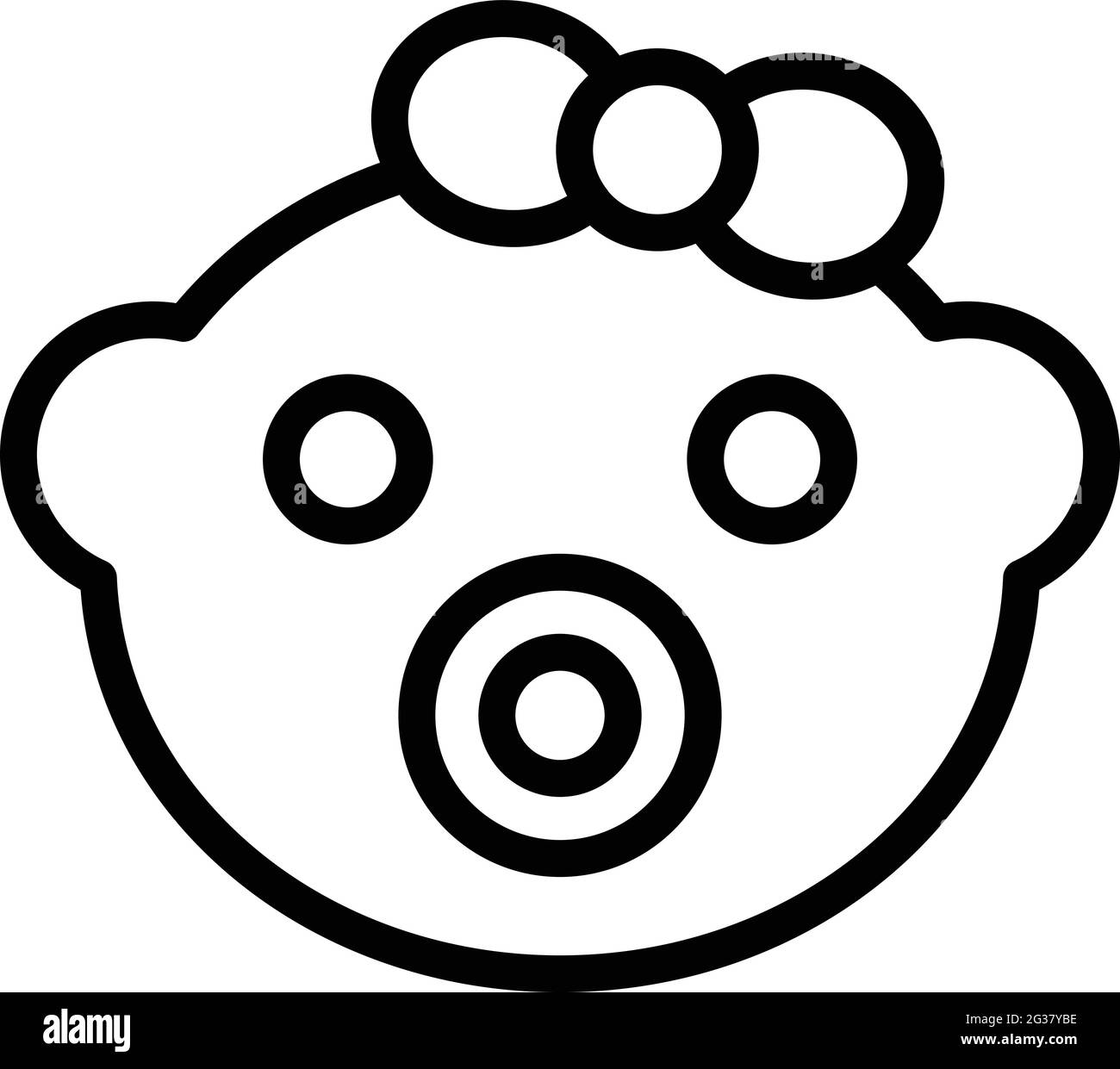 Icone Visage De Bebe Outline Baby Face Vector Icone Pour La Conception De Sites Web Isolee Sur Fond Blanc Image Vectorielle Stock Alamy