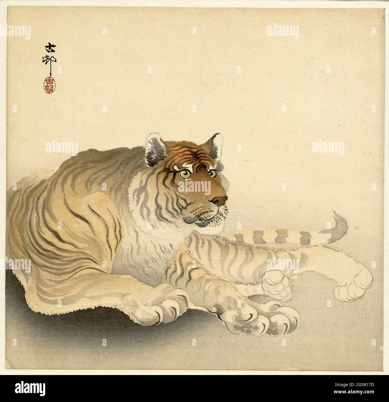 Ohara Koson - Tigre - 1900 Banque D'Images