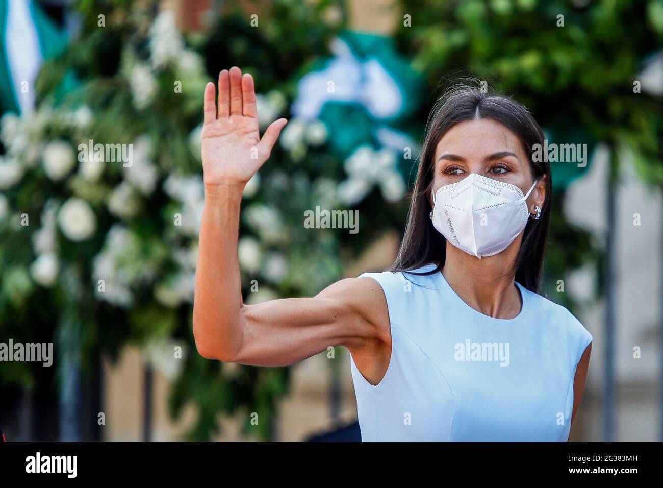 Séville, Espagne. 14 juin 2021. **NO ESPAGNE** Reine Letizia d'Espagne à la remise de la médaille d'honneur andalouse au palais San Telmo de Séville, Espagne, le 14 juin 2021. Crédit : Jimmy Olsen/Media Punch/Alay Live News Banque D'Images