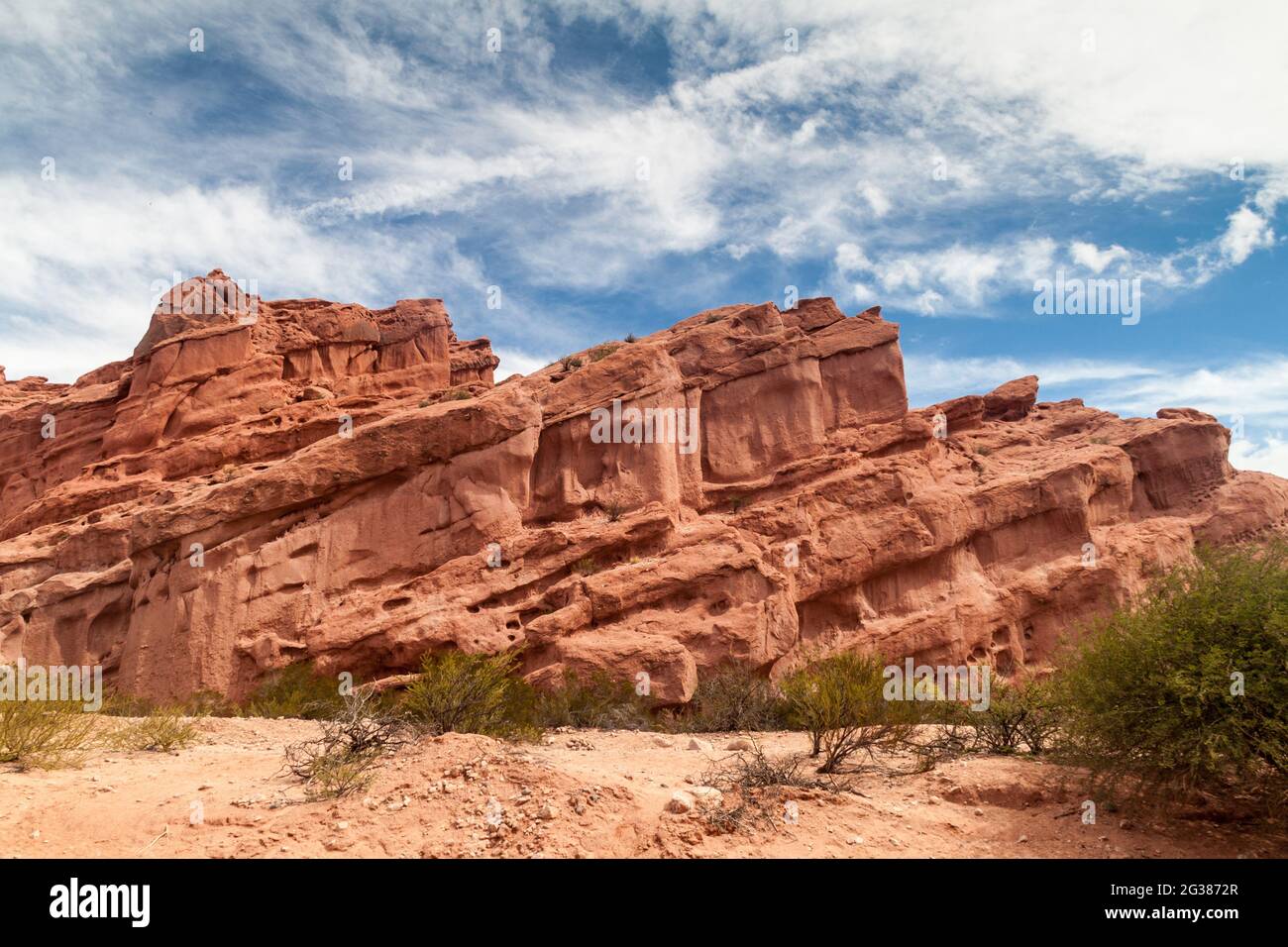 Formations rocheuses dans la vallée de Quebrada de Cafayate, Argentine Banque D'Images