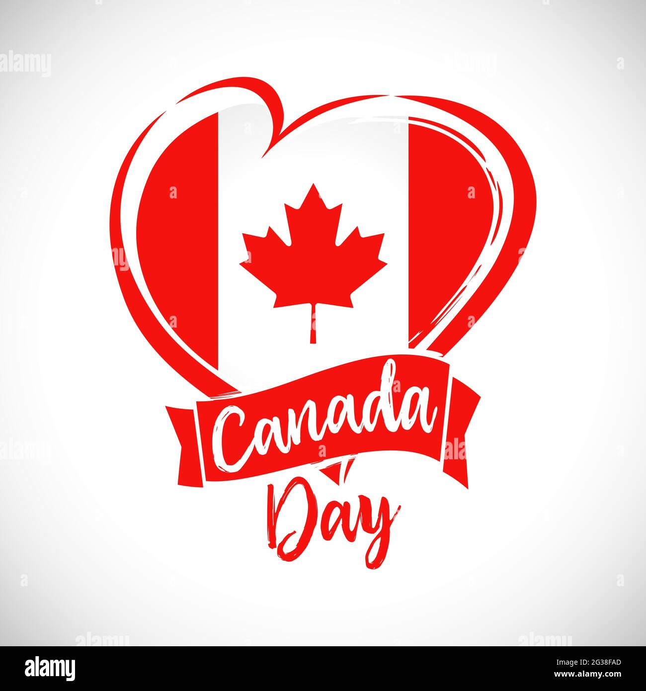 Concept du logo de la fête du Canada. Modèle de conception graphique abstrait isolé. Une belle étiquette créative. Lettrage calligraphique. Pinceau décoratif calligraphie Illustration de Vecteur