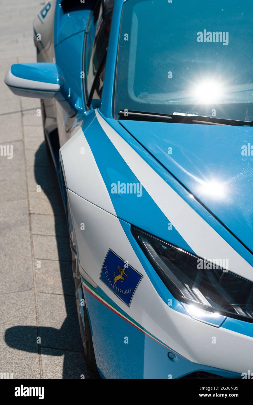 Lamborghini Huracan utilisé par la police italienne Banque D'Images