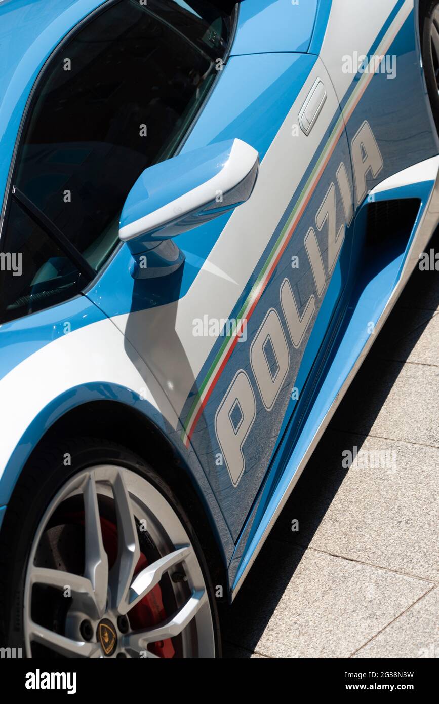 Lamborghini Huracan utilisé par la police italienne Banque D'Images