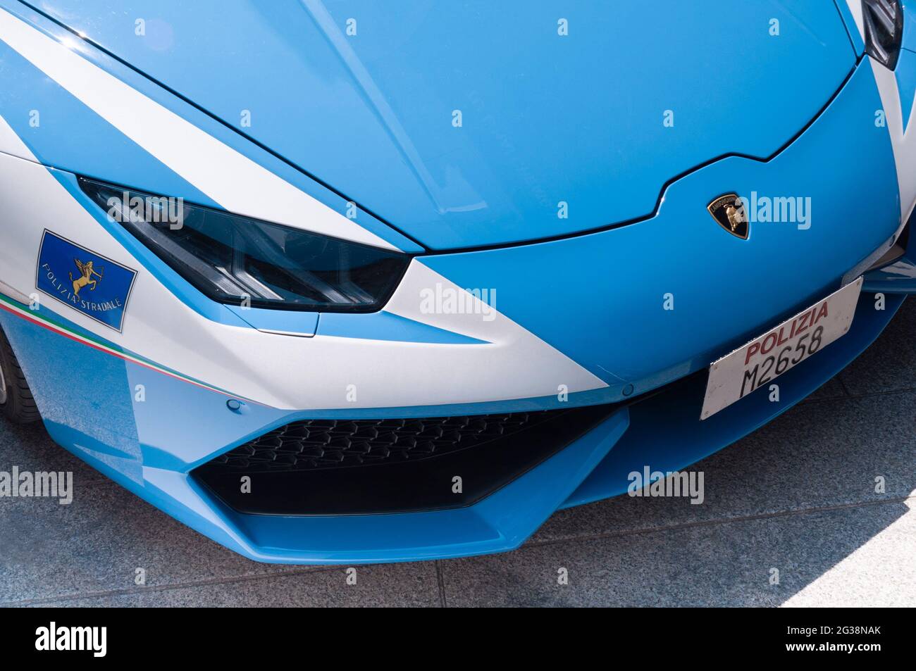 Lamborghini Huracan utilisé par la police italienne Banque D'Images