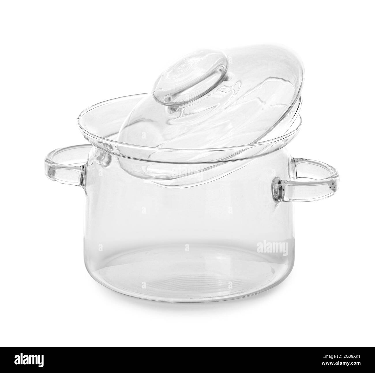 Élégante casserole sur fond blanc Banque D'Images