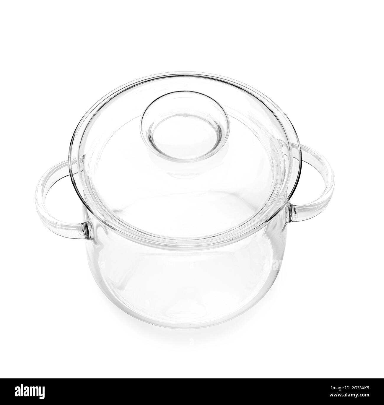 Élégante casserole sur fond blanc Banque D'Images