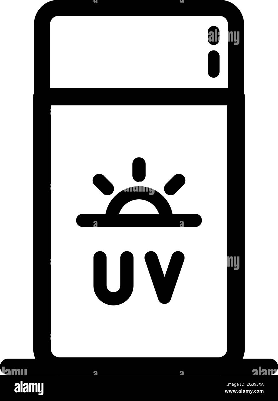 Icône crème solaire. Icône vectorielle du vecteur sunblock pour la conception de sites Web isolée sur fond blanc Illustration de Vecteur