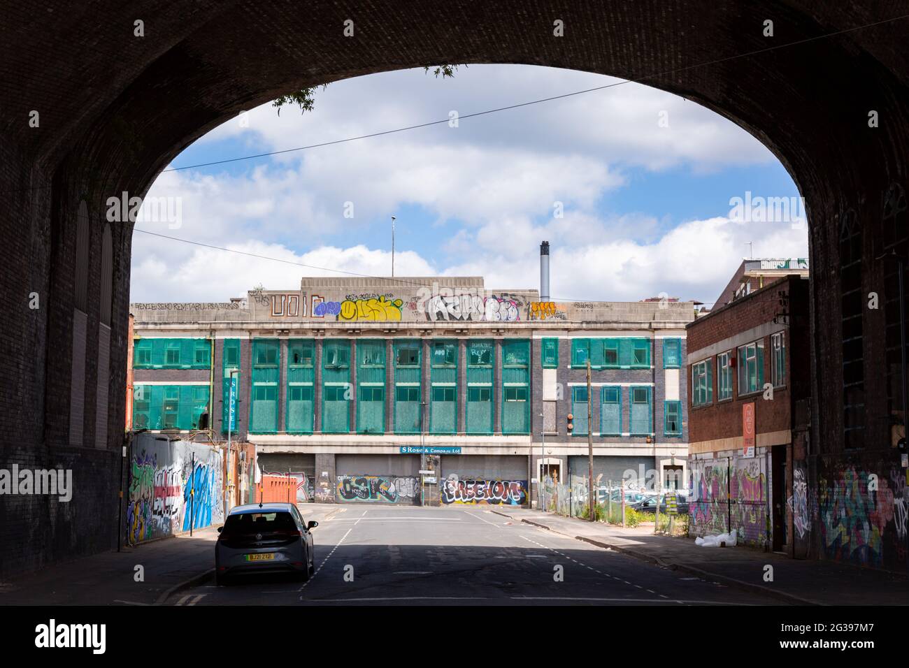 L'ancienne usine Typhoo Tea, maintenant abandonnée, Digbeth, Birmingham UK 2021 Banque D'Images