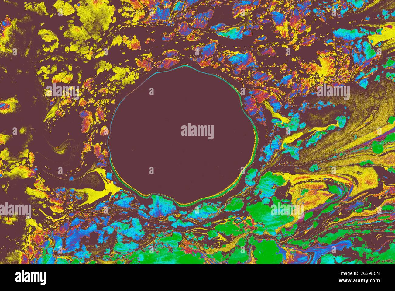 Texture abstraite de motif rond en marbre. Art traditionnel Banque D'Images