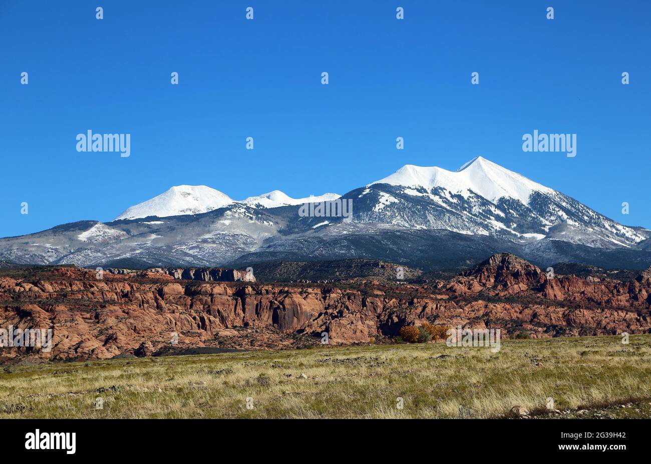 La Sal Mountains, Utah Banque D'Images