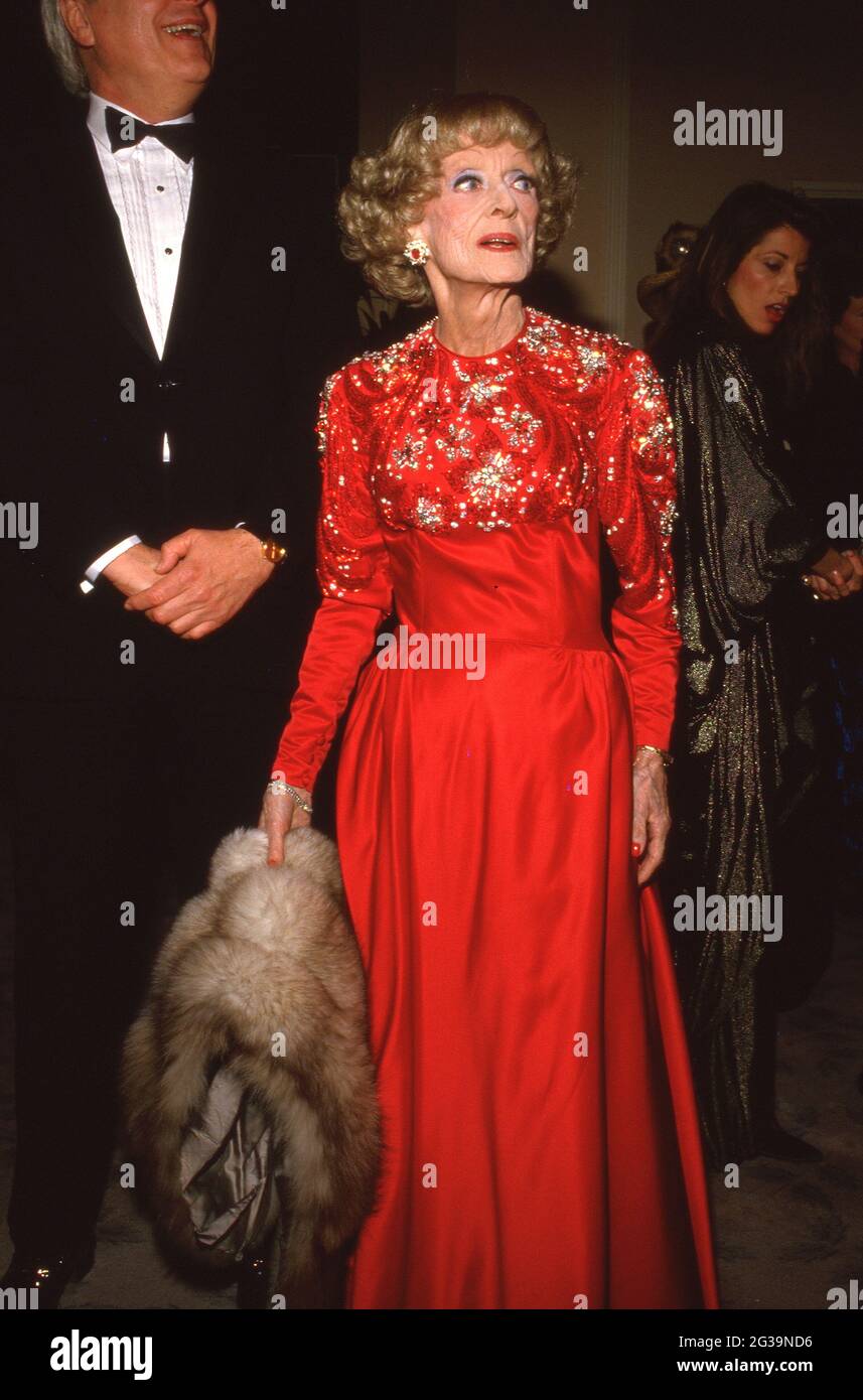 Bette Davis au cinquième prix annuel du cinéma américain le 30 janvier 1988 à l'hôtel Beverly Hilton de Beverly Hills, Californie crédit: Ralph Dominguez/MediaPunch Banque D'Images