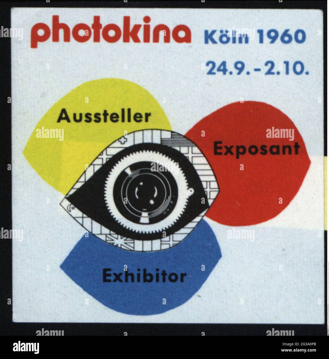 Publicité, timbres-affiches, expositions / expositions, « Photokina », Cologne, 1960, INFO-AUTORISATION-DROITS-SUPPLÉMENTAIRES-NON-DISPONIBLE Banque D'Images