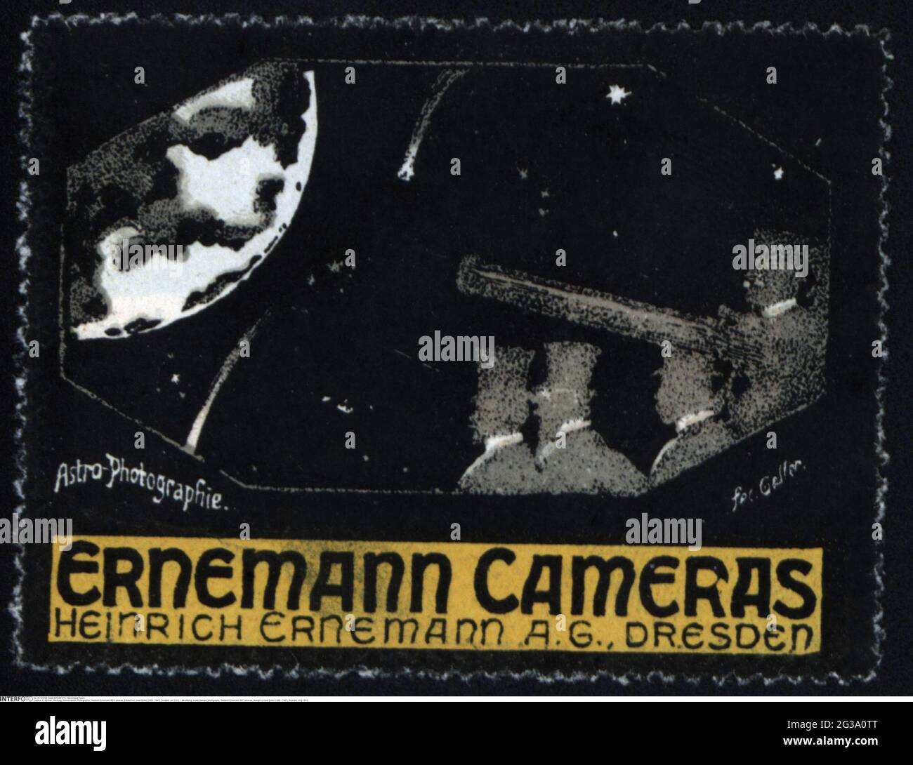 Publicité, timbres-affiches, photographie, appareils photo « Heinrich Ernemann AG », DROITS-SUPPLÉMENTAIRES-AUTORISATION-INFO-NON-DISPONIBLE Banque D'Images