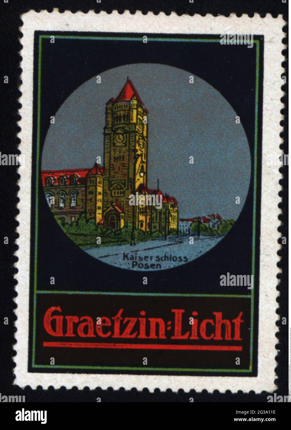 Publicité, timbres d'affiche, illumination, 'Graetzin', vers 1910, INFO-AUTORISATION-DROITS-SUPPLÉMENTAIRES-NON-DISPONIBLE Banque D'Images