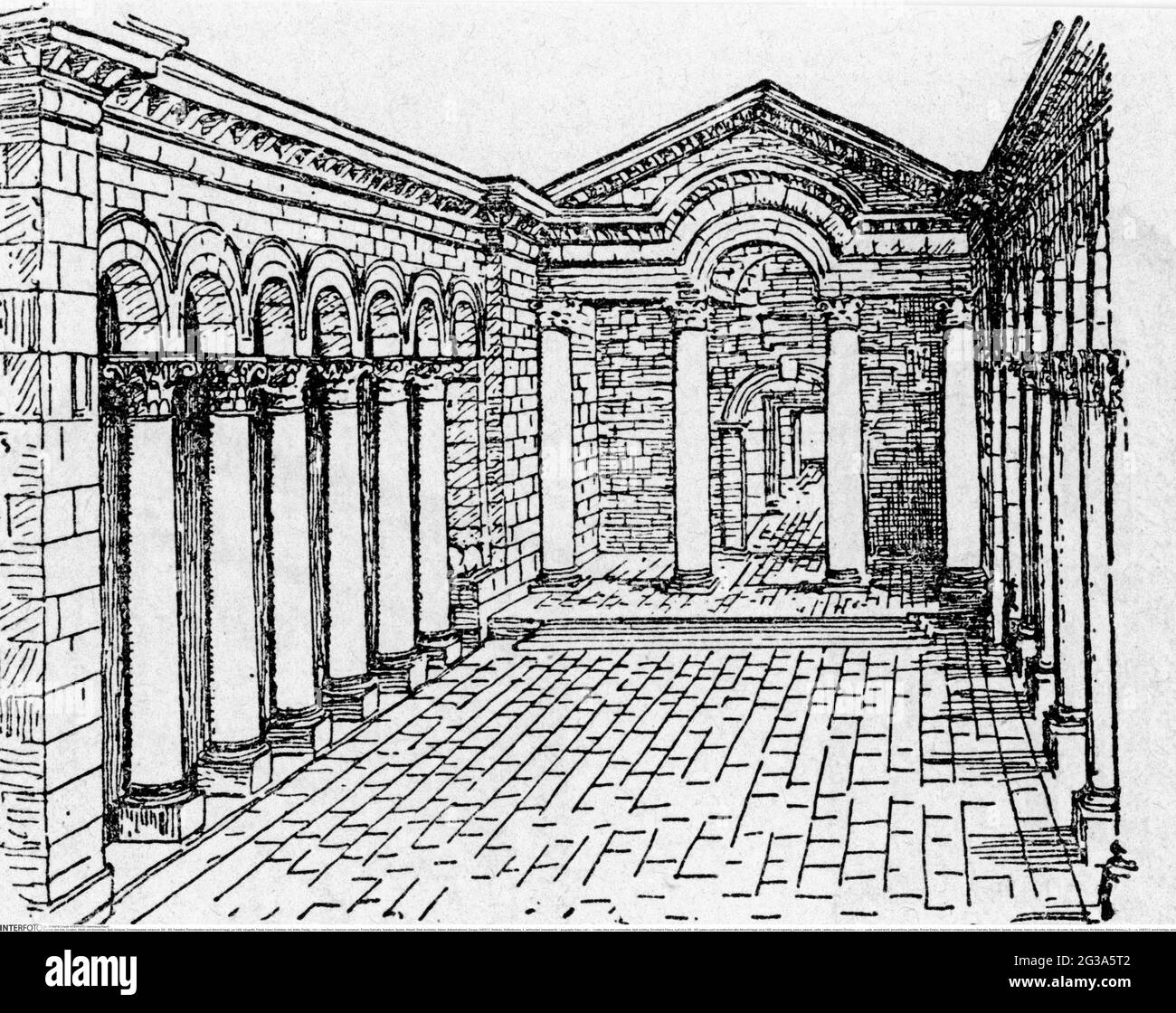 Géographie / voyage historique, Croatie, villes et communautés, Split, bâtiment, Palais de Dioclétien, DROITS-SUPPLÉMENTAIRES-AUTORISATION-INFO-NON-DISPONIBLE Banque D'Images