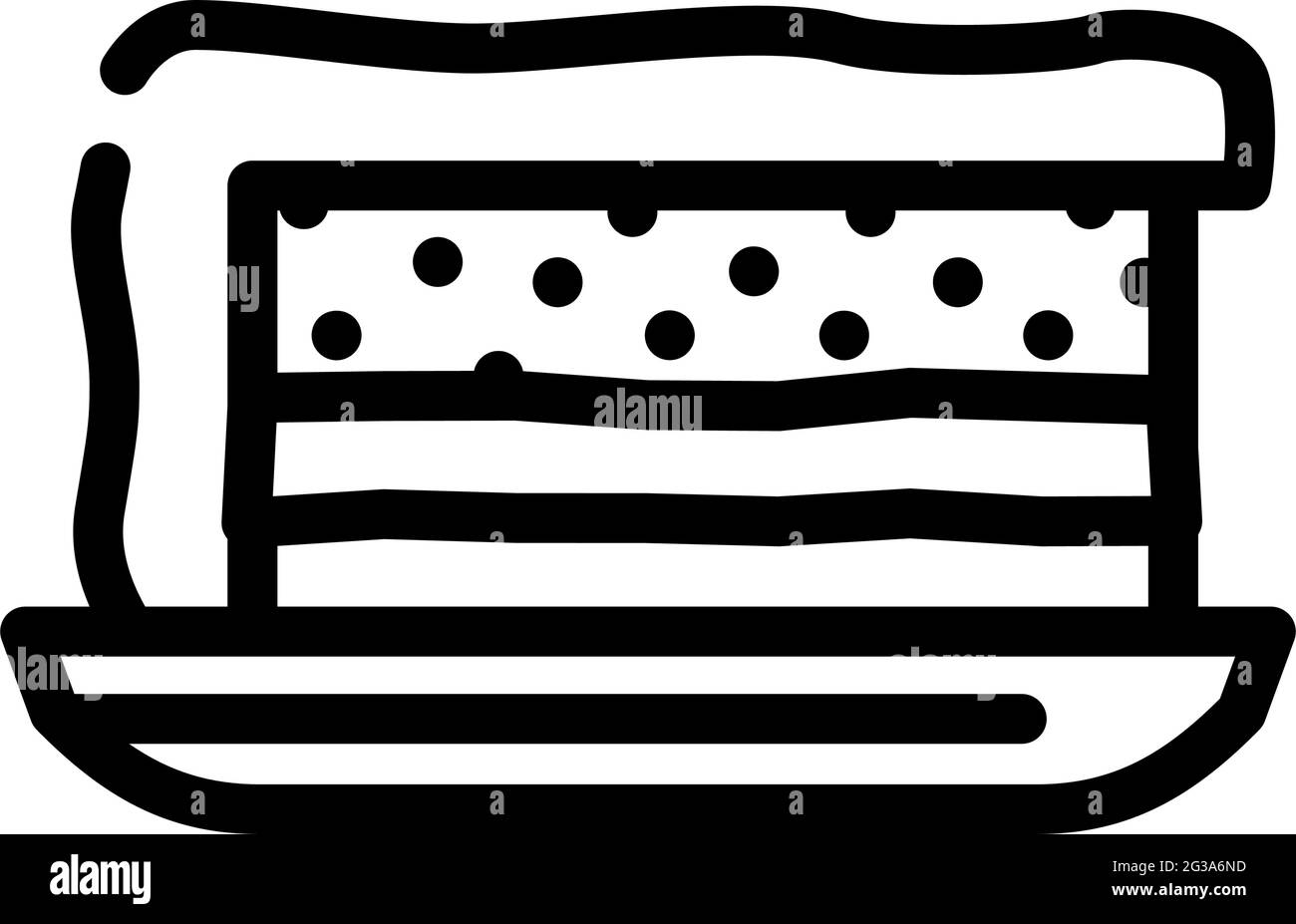 illustration vectorielle de la ligne d'icône de la cantine du moule à gâteau Illustration de Vecteur