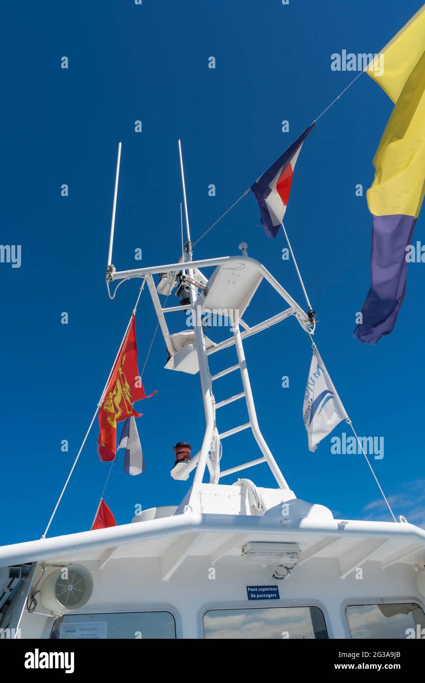 Honfleur, France - 06 01 2019 : vue panoramique sur le port au coucher du soleil Banque D'Images