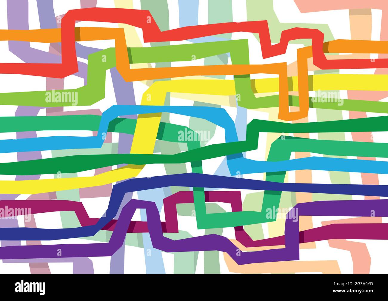 Intersection de bandes colorées, arrière-plan abstrait, illustration vectorielle Illustration de Vecteur